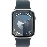 Apple Watch Series 9 GPS + Cellular 45mm Aluminium silber Sportarmband sturmblau M/L