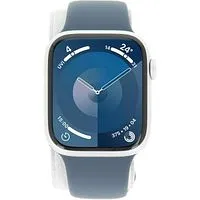 Apple Watch Series 9 GPS 45mm Aluminium silber Sportarmband sturmblau M/L