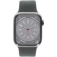 Apple Watch Series 8 GPS + Cellular 45mm Edelstahl graphit Sportarmband Mitternacht
