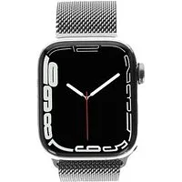 Apple Watch Series 7 GPS + Cellular 41mm Edelstahl silber Milanaise-Armband silber