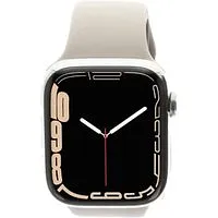 Apple Watch Series 7 GPS + Cellular 41mm Edelstahl silber Sportarmband Polarstern