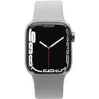 Apple Watch Series 8 GPS + Cellular 41mm Edelstahl silber Sportarmband weiß