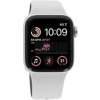 Apple Watch SE 2 GPS + Cellular 40mm Aluminium silber Sportarmband weiß