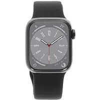 Apple Watch Series 8 GPS + Cellular 41mm Edelstahl graphit Sportarmband Mitternacht