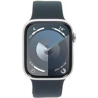 Apple Watch Series 9 GPS 45mm Aluminium silber Sportarmband sturmblau S/M