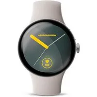 Google Pixel Watch 4 polished silver 45mm Sportarmband porcelain (Wi-Fi)