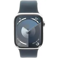 Apple Watch Series 9 GPS + Cellular 45mm Edelstahl silber Sportarmband sturmblau M/L