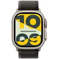 Apple Watch Ultra GPS + Cellular 49mm Titan natur Trail Loop schwarz/grau M/L