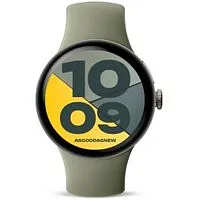 Google Pixel Watch 5 satin pyrite 45mm Sportarmband olive (LTE) 64GB