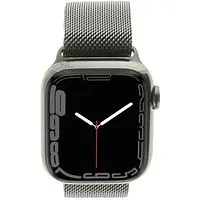 Apple Watch Series 7 GPS + Cellular 45mm Edelstahl graphit Milanaise-Armband graphit