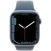 Apple Watch Series 7 GPS 45mm Aluminium blau Sportarmband abyssblau