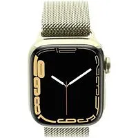 Apple Watch Series 7 GPS + Cellular 45mm Edelstahl gold Milanaise-Armband gold