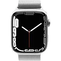Apple Watch Series 7 GPS + Cellular 45mm Edelstahl silber Milanaise-Armband silber