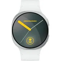 Samsung Galaxy Watch8 silver 44mm LTE Sport Band white M/L