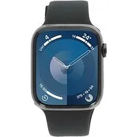 Apple Watch Series 9 GPS + Cellular 45mm Edelstahl graphit Sportarmband mitternacht S/M