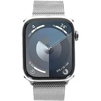 Apple Watch Series 9 GPS + Cellular 45mm Edelstahl silber Milanaise-Armband silber