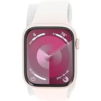 Apple Watch Series 9 GPS 41mm Aluminium rosé Sportarmband hellrosa S/M