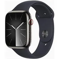 Apple Watch Series 9 GPS + Cellular 45mm Edelstahl graphit Sport Loop mitternacht