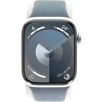 Apple Watch Series 9 GPS + Cellular 45mm Edelstahl silber Sportarmband sturmblau S/M